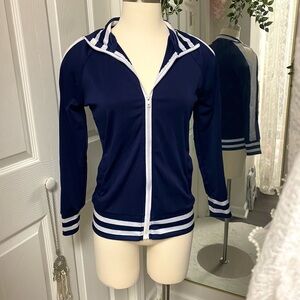 Women's Navy Blue Zip-Up Jacket